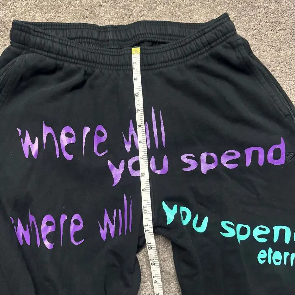 Champion Graphic Sweatpants Size M Where Will You Spend Eternity